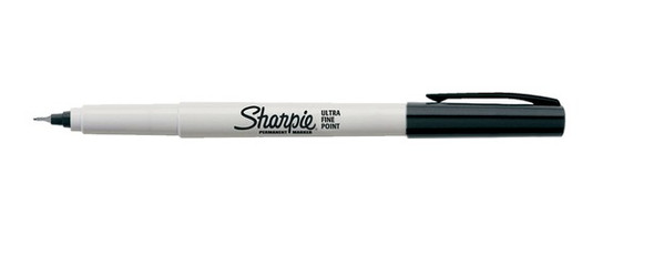 Sharpie Black Permanent Marker Ultra Fine Point Pack of 12