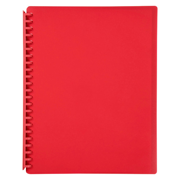Marbig Refillable Display Book 20 Pocket A4 Red