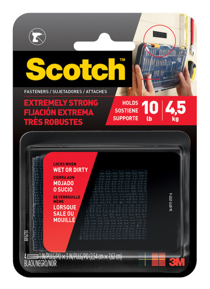Scotch RF6731 Extreme Fastener Strips 25.4 x 76.2mm Black