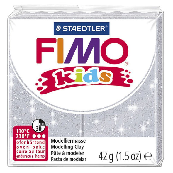 Fimo Kids Modelling Clay Glitter Silver