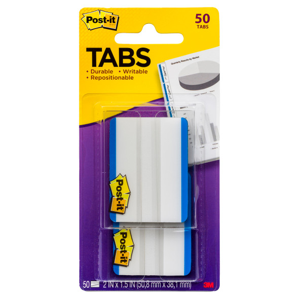 Post-it Durable Tabs Blue 50 x 38mm 686F-50BL