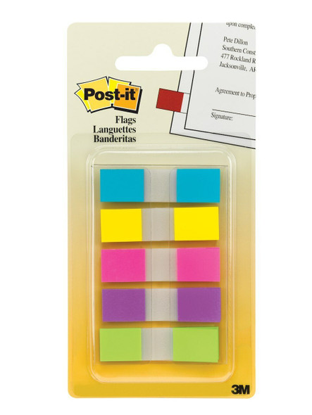 Post-it Mini Flags 5 Colours 12 x 45mm 683-5CB