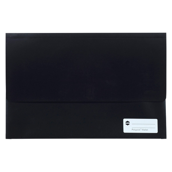Marbig Polypick Document Wallet Foolscap Black