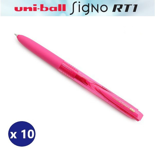 Uni-Ball Signo RT1 (UMN155-05) Gel Ink Rollerball Pen Micro 0.5mm Baby Pink - Box of 10 Uniball Rollerball Pen, Uni Ball Pens, Uniball Markers | It's A Mega Thing