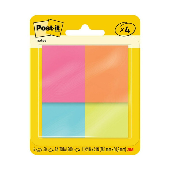 Post-it Notes Cape Town 36 x 48mm 50 Sheets Pack of 4 653-4AF