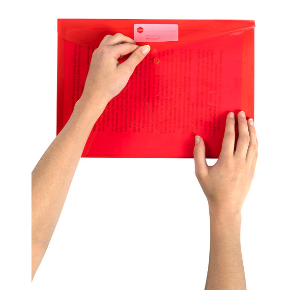 Marbig Doculope A4 Document Wallet Red