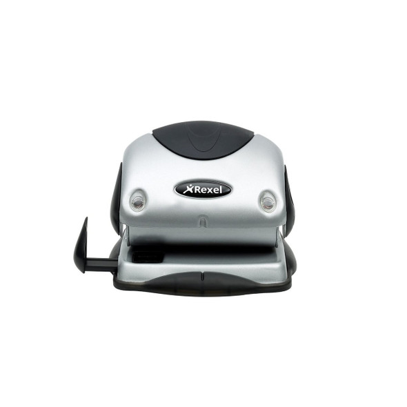 Rexel P215 2 Hole Punch 15 Sheet Silver Black
