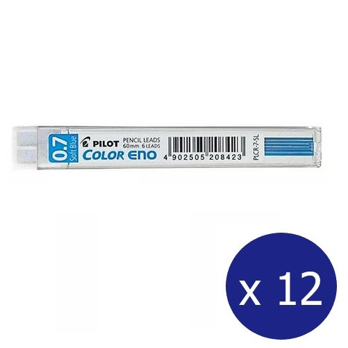 Pilot Colour Eno Mechanical Pencil Lead Refill 0.7mm Soft Blue Box of 12
