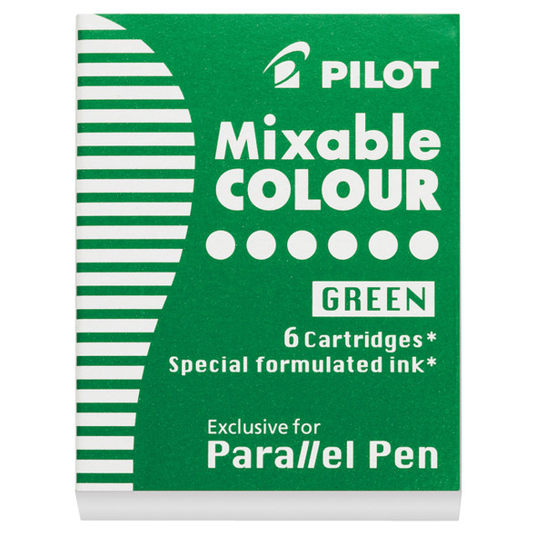 Pilot Parallel Pen Refill Cartridge Green Pack of 12