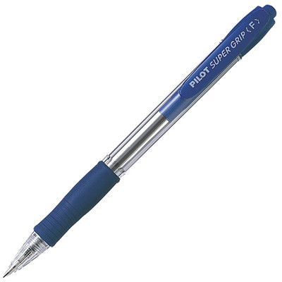Pilot Blue Super Grip Retractable Ballpoint Pen Fine Box of 12