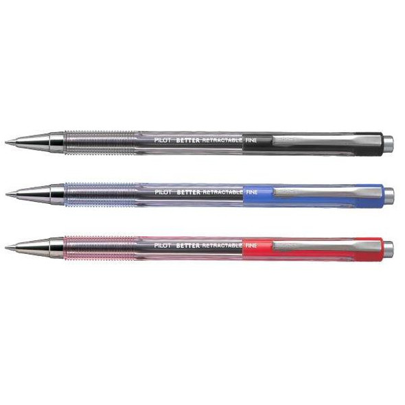 Pilot Blue BP-145 Retractable Ballpoint Pen Fine Box of 12