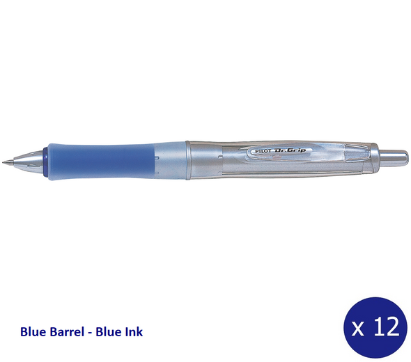 Pilot Dr Grip Advance Retractable Ballpoint Pen Medium Blue Barrel Blue Ink Box of 12