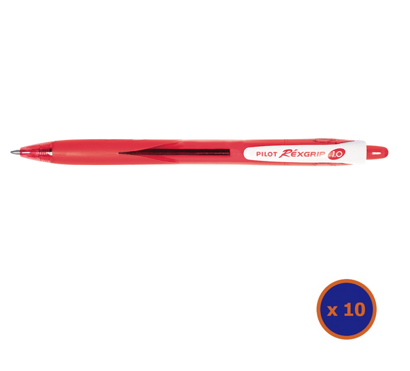 Pilot BRG-10M-RR-BG Begreen Rexgrip Ballpoint Pen Medium 1.0mm Red Box of 10 | It's A Mega Thing Pilot BRG-10M-RR-BG Begreen Rexgrip Ballpoint Pen Medium 1.0mm Red Box of 10 | It's A Mega Thing