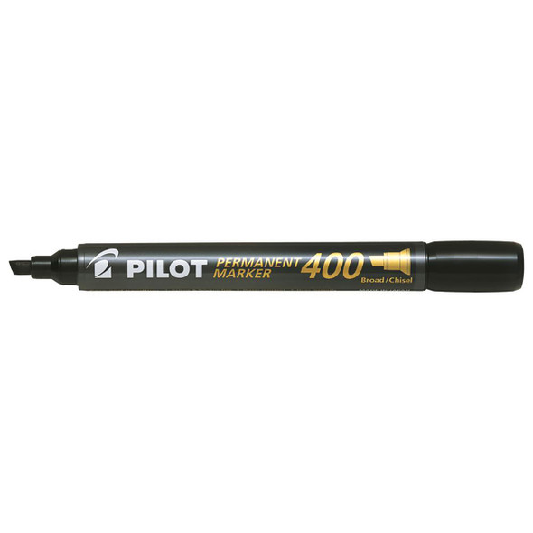 Pilot SCA-400 Black Permanent Marker Chisel Broad Box of 12