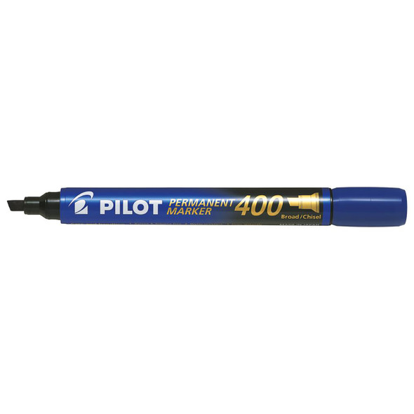 Pilot SCA-400 Blue Permanent Marker Chisel Broad Box of 12