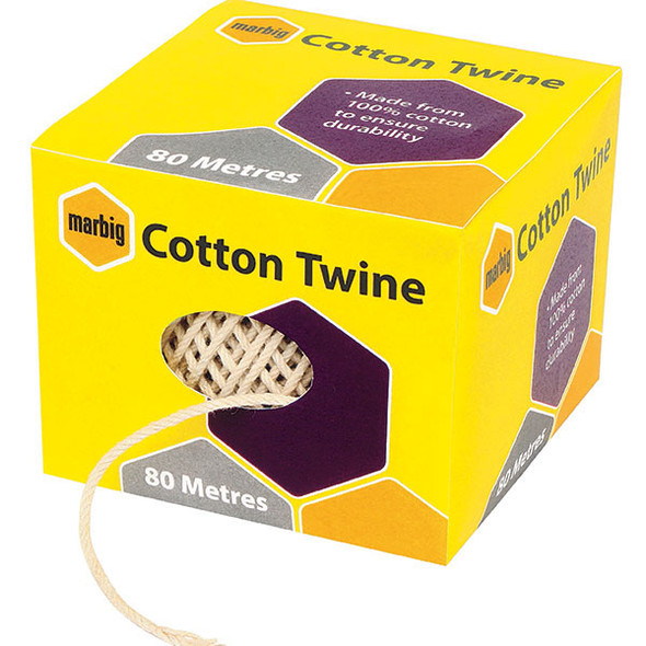 Marbig Cotton Twine Ball 80m Natural