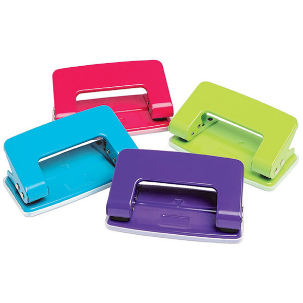 Marbig 2 Hole Punch Summer Colours Assorted Blistercard