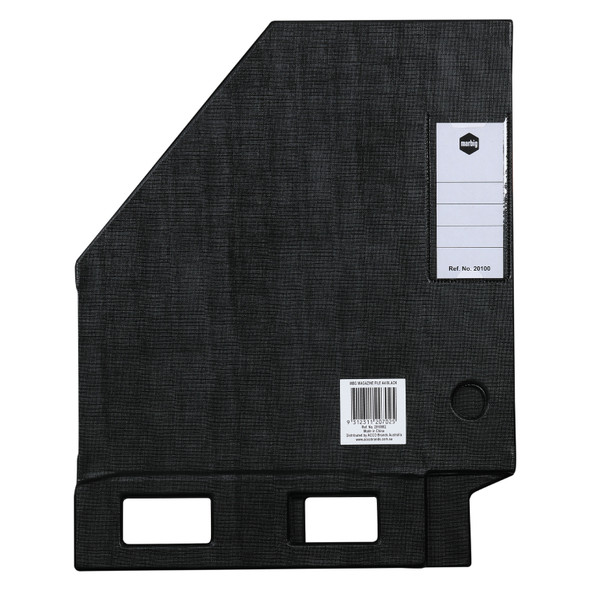 Marbig A4 Magazine File PVC Black