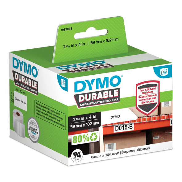 Dymo #1933088 Durable LW550 Label Shipping White 59mmx102mm