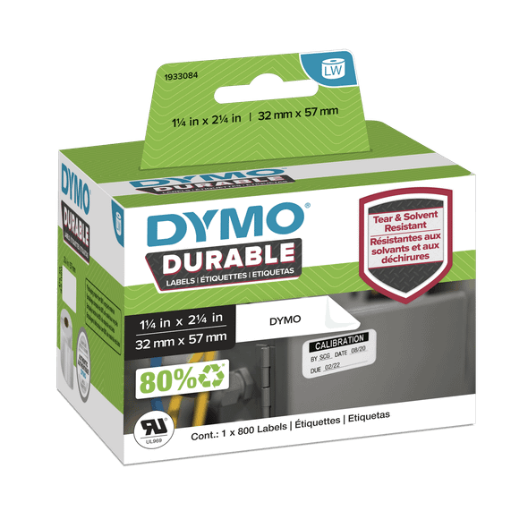 Dymo 1933084 Durable Lw550 Label Shipping White 57mmx32mm