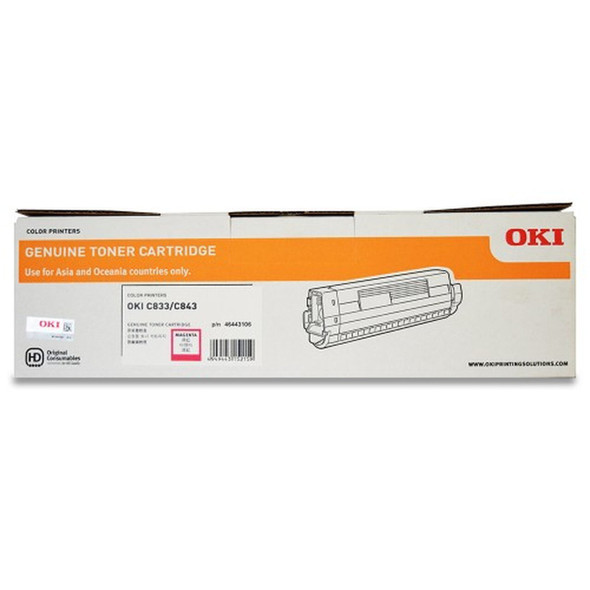 OKI C833N Toner Cartridge 10000 Pages Magenta