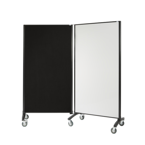 VISIONCHART VRD1890 COMMUNICATE WHITEBOARD/CHARCOAL PINNABLE - ROOM DIVIDER - 1800 X 900MM