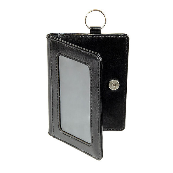 Rexel Leatherette Wallet with Key Ring Black