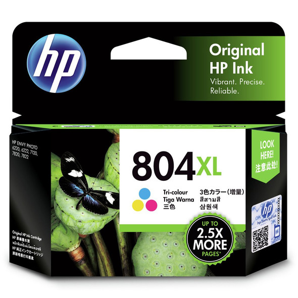 HP 804XL High Yield Original Ink Cartridge Tri-Colour 415 Pages