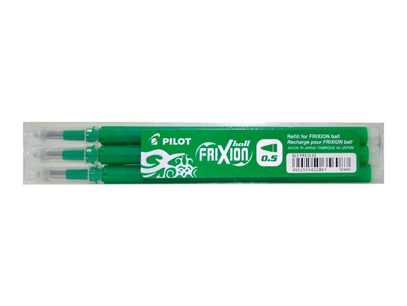 Pilot FriXion Ball Refill 0.5mm Green Pack of 3