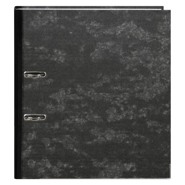 Marbig Lever Arch File Reinforced Spine A4 Black Mottle