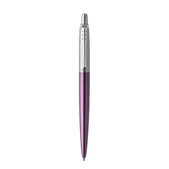 Parker Jotter Ballpoint Pen Victoria Violet Chrome Trim Medium Tip