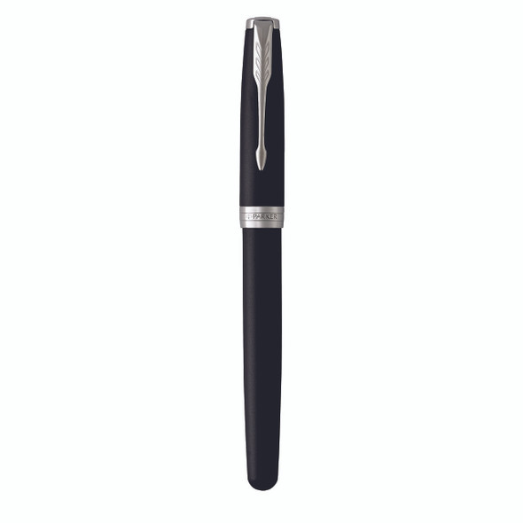 Parker #1931522 Sonnet Matte Black Lacquer Chrome Trim Fountain Pen - parker metal pen, parker vintage pen, parker pen collection, parker pen refills, Parker Refills | It's A Mega Thing