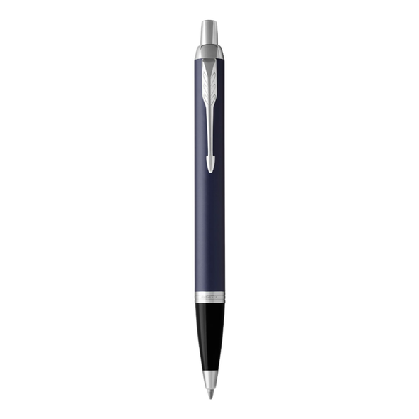 Parker IM Ballpoint Pen Matte Blue Lacquer and Chrome Trim Medium Tip