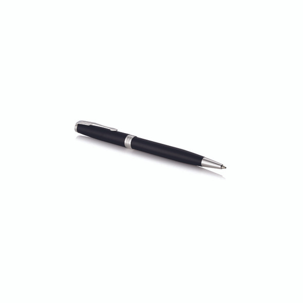 Parker Ballpoint Pen Sonnet Matte Black Lacquer and Palladium Trim Medium Tip
