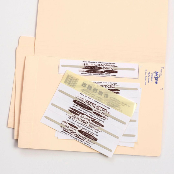 Avery #80695 Permclip File Fastener White 20/Pack | It's A Mega Thing