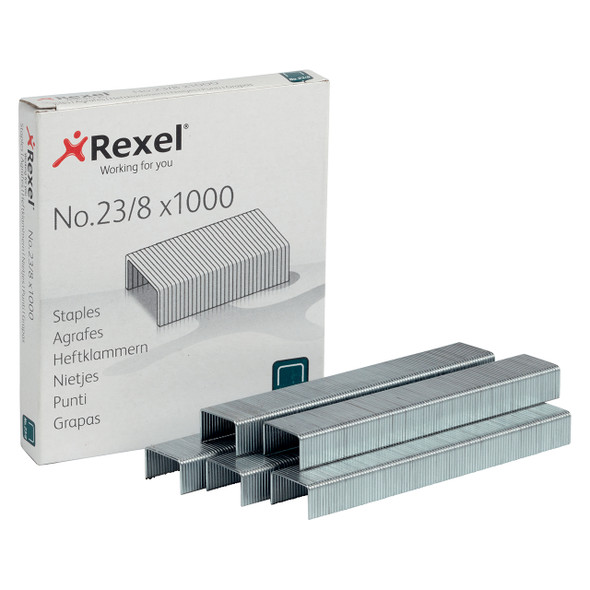 Rexel No. 23/8 Staples Box of 1000