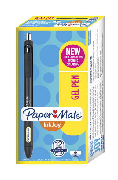 Papermate Inkjoy Retractable Gel Pen 0.7mm Black Box of 12