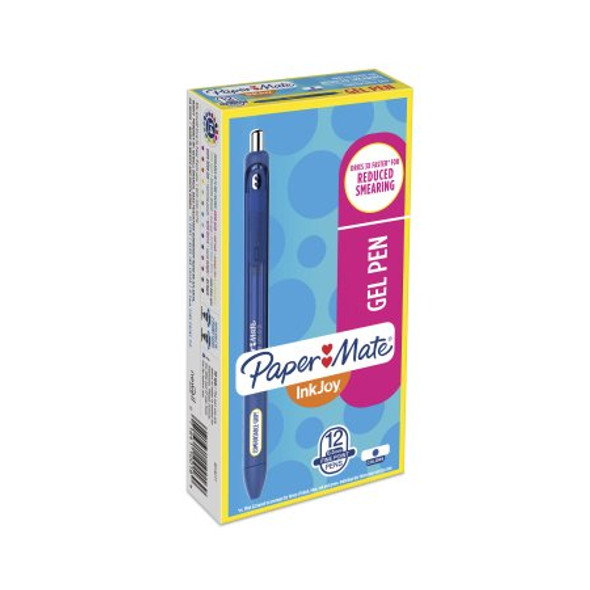 Papermate Inkjoy Retractable Gel Pen 0.7mm Blue Box of 12