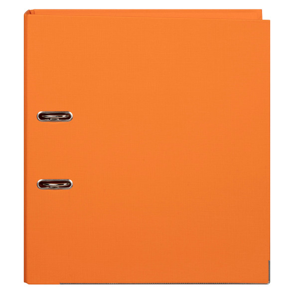 Marbig A4 Lever Arch File PE Linen Orange Pack of 10