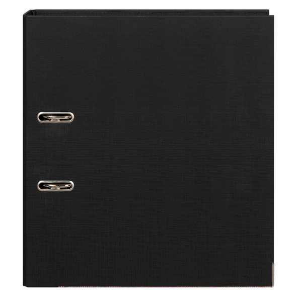 Marbig A4 Lever Arch File PE Linen Black Pack of 10