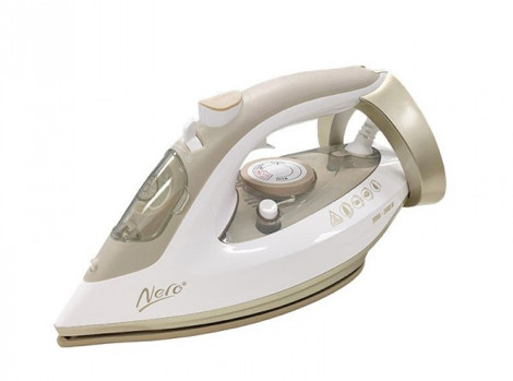 Nero 700 Steam Dry Iron Ceramic Auto-Off White and Champagne