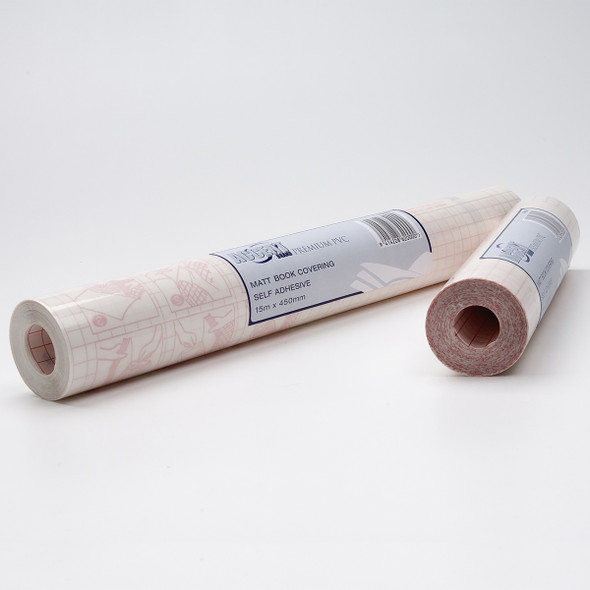 Brand Premium PVC Matt Book Covering Self Adhesive 15m x 450mm | Mega Office Supplies Brand Premium PVC Matt Book Covering Self Adhesive 15m x 450mm | Mega Office Supplies