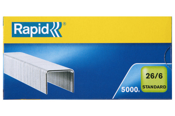 Rapid Staples Standard 26/6mm Box 5000