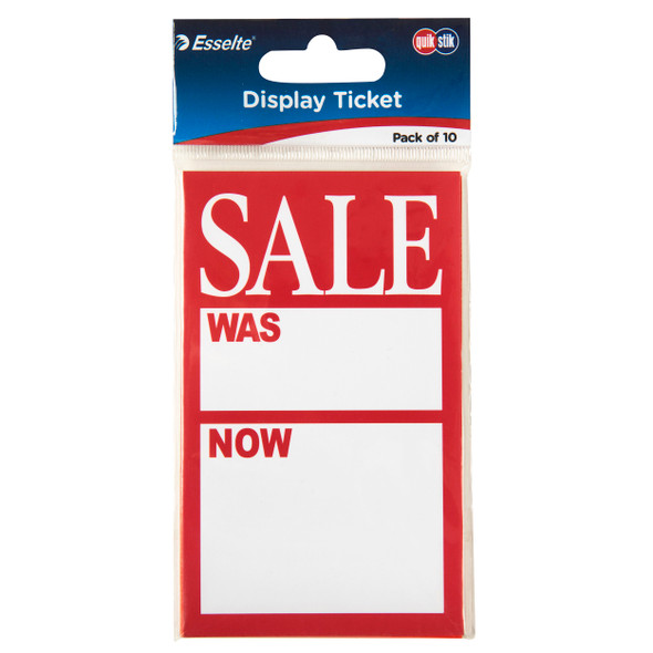 QuikStik Display Tickets Sale Was Now Pack of 10 Box of 12