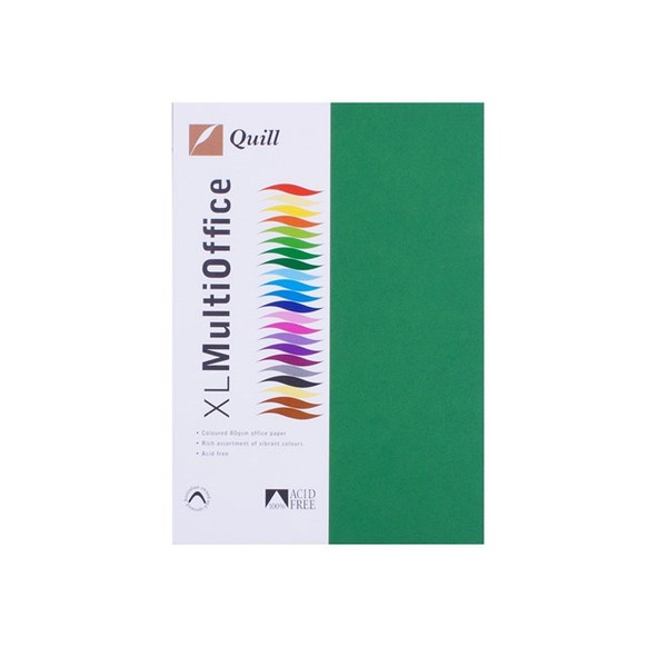 Quill Coloured Paper 80gsm A4 Emerald Pack of 500