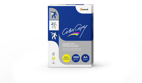 Mondi Colour Copy Gloss Coated Paper 200gsm A4 210 x 297mm Ream of 250 Sheets Mondi Colour Copy Gloss Coated Paper 200gsm A4 210 x 297mm Ream of 250 Sheets