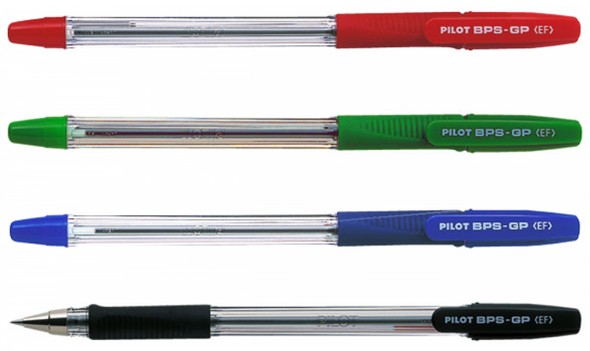 Pilot Red BPS-GP The Ballpoint Stick Grip Pen Extra Fine Box of 12