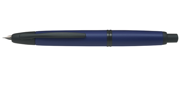Pilot Capless Black Accent Fountain Pen Matte Blue Barrel Fine Nib