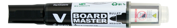 Pilot BegreeN V Board Master Black Whiteboard Marker Bullet Medium Box of 10
