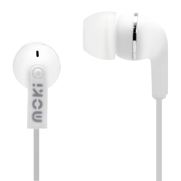 Moki Dots Noise Isolation Earphones White